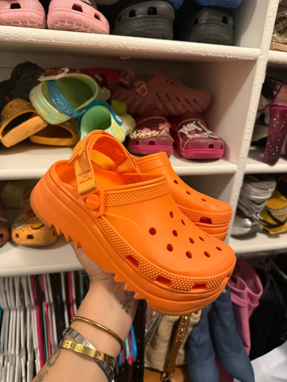 Orange crocs hiker Xscape